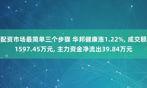配资市场最简单三个步骤 华邦健康涨1.22%, 成交额1597.45万元, 主力资金净流出39.84万元